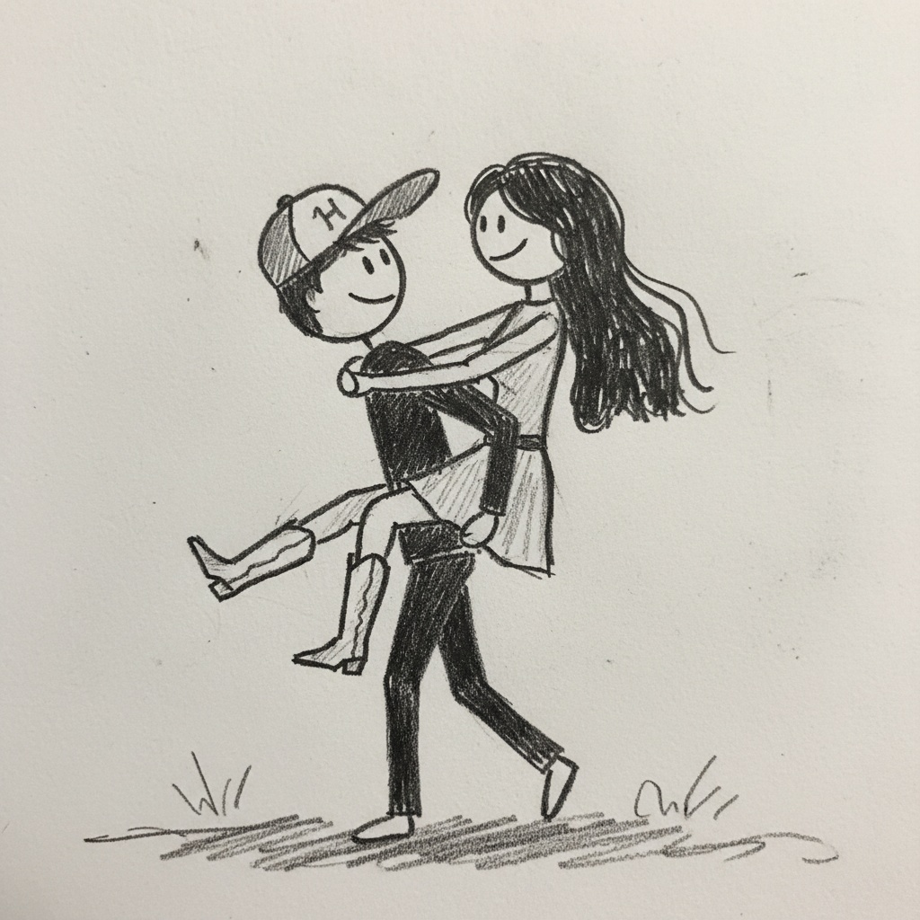 He carries his lover on his back